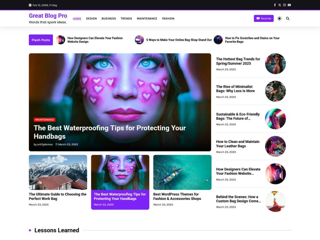 Great Blog Pro – Artify Themes